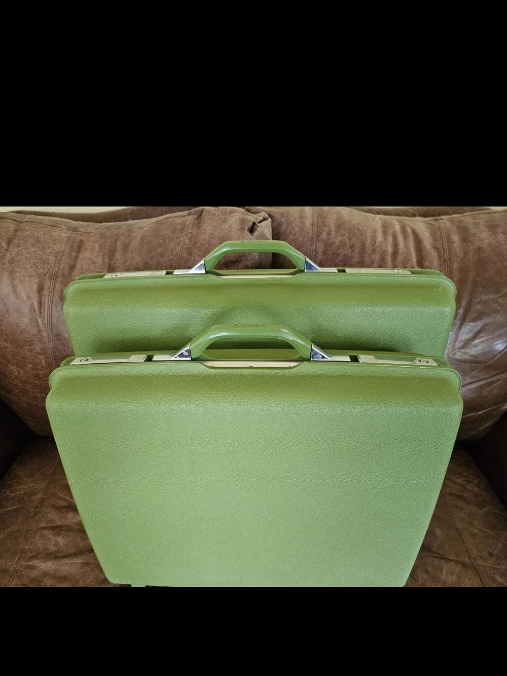 Vintage Samsonite Green Luggage Set